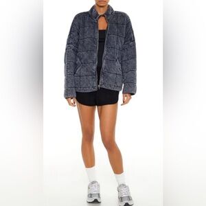 Forever 21 Gray Quilted Jacket